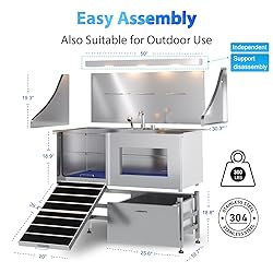 POLIMO Dog Washing Station, LED Professional