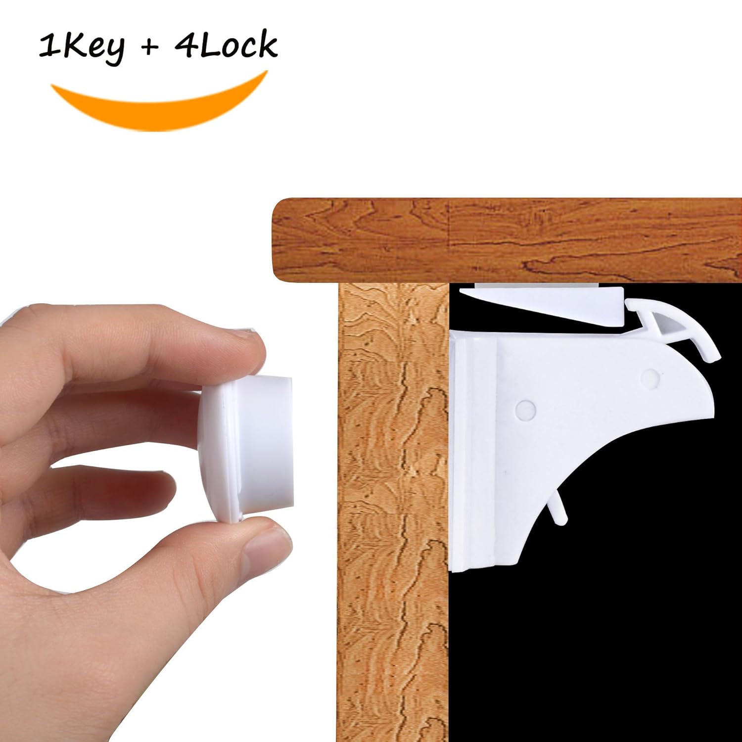 JESWELL Magnetschloss Schrankschloss Kindersicherung für Schränke und