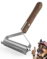 Extra Large 2-Sided Undercoat Rake for Dogs
