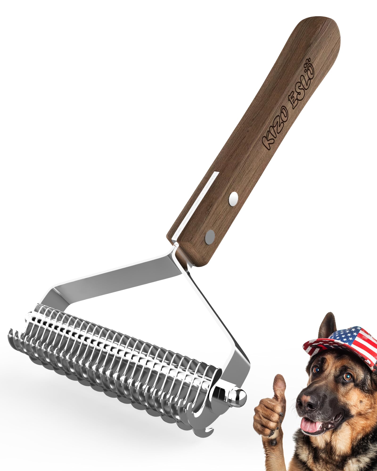Extra Large 2-Sided Undercoat Rake for Dogs