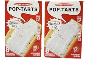 Kellog's Pop-Tarts 2 pack of Frosted Strawberry Throwback Pack 13.5oz boxes 8 pastires per box, 16 total pastries