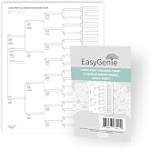 Large Print Genealogy Pedigree Chart, 6 Generations, Foldout | Fill in six generations on one oversized, large-print sheet. Numbered cells make genealogy cross-referencing easy.