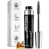 Poppy Austin Organic Mascara, Natural, Vegan, Paraben-Free, Cruelty-Free - Hypoallergenic Mascara Lengthening & Volumizing with Argan Oil - 0.31 Fl Oz (Black)
