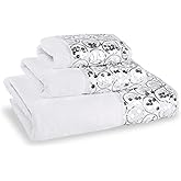 Zahari Home Sinatra 3 Piece Bathroom Towel Set Bath Towel Hand Towel Wash Cloth Absorbent, White