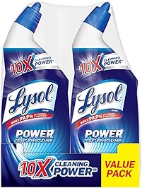 Lysol Power Toilet Bowl Cleaner, 48oz (2X24oz), 10X Cleaning Power