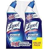 Lysol Power Toilet Bowl Cleaner, 48oz (2X24oz), 10X Cleaning Power