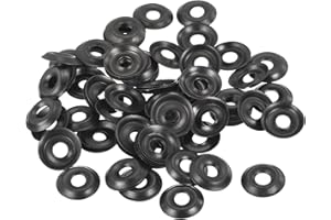 uxcell 80Pcs Cup Washer Countersunk, Iron Black Countersunk Finish Washers for M4 Screws (M4 ID x 14mm OD x 2mm Thick)