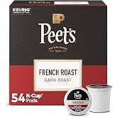 Peet's Coffee Coffee Pods, Dark Roast, French Roast, 54 K Cups