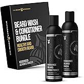 The Beard Struggle - Radiance Beard Wash & Conditioner Bundle - Silver Collection - Pack of 2, Alfheim's Forests - Nourish, Cleanse, Softens, & Strengthens Beard - Beard Wash and Conditioner for Men