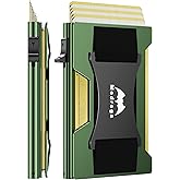 Smart Wallet for Men Slim Minimalist: Metal Pop Up Wallet - RFID Front Pocket Credit Card Holder - Gift for Male Husband at Anniversay Brithday