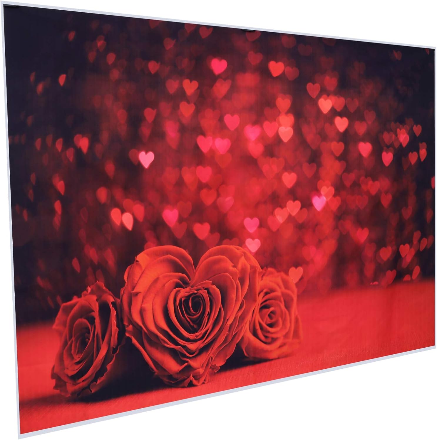 OSALADI Red Rose Floral Backdrop Wedding Party Photography Backdrop Valentines Day Party Photo Backdrops Photo Booth Props Pictures - Image 3