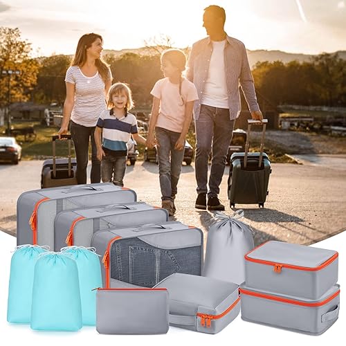 DIMJ Packing Cubes for Carry on Suitcase Organizer Bags Set of 11