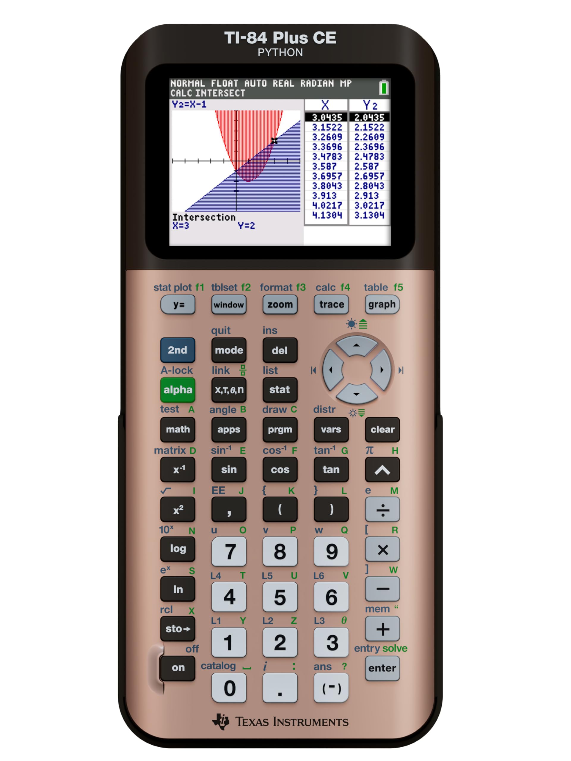 Texas Instruments TI-84 Plus CE Color Graphing Calculator, Rose Gold (Metallic)