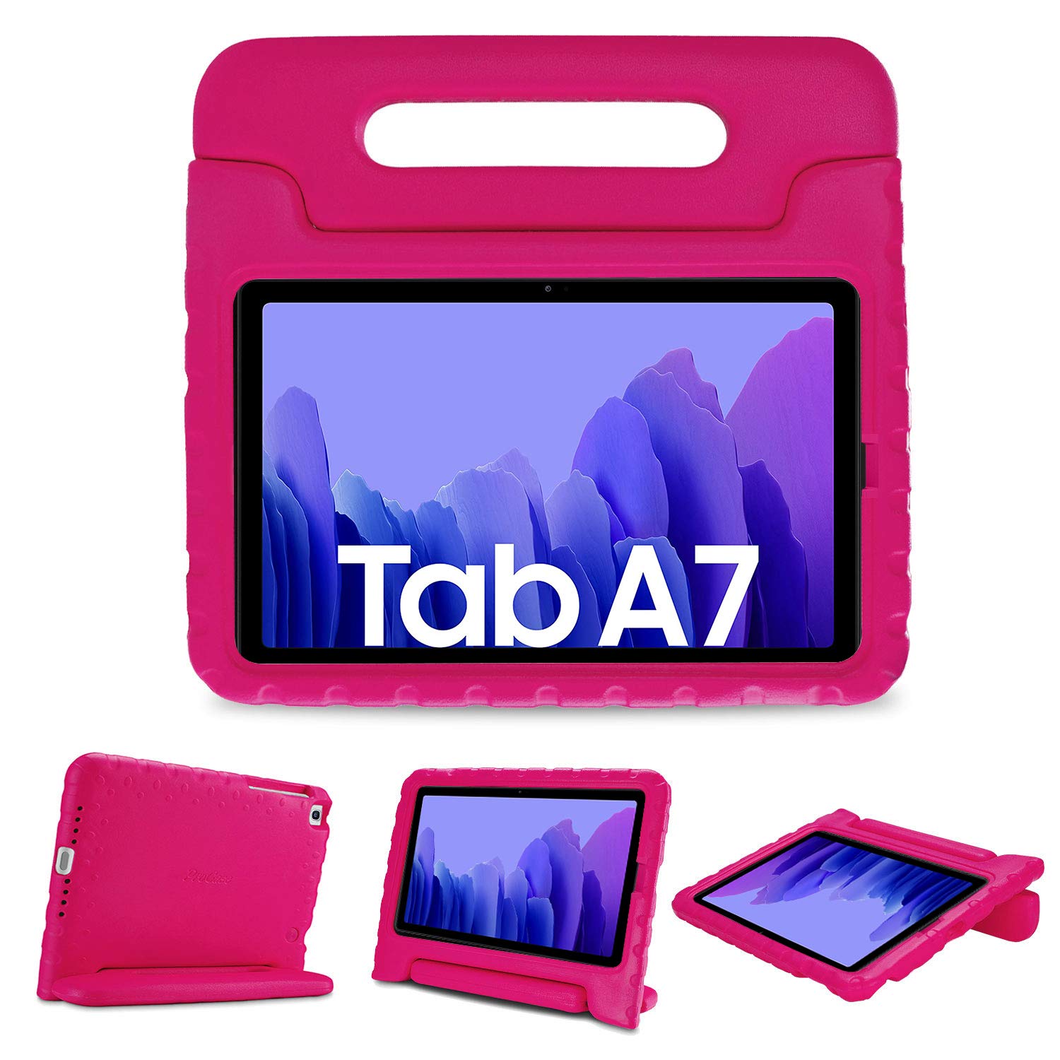 ProCase Kids Case for Galaxy Tab A7 10.4 Inch 2020 SM-T500 / T503 / T505 / T507, Lightweight Shockproof Protective Case Cover, with Handle Kickstand-Magenta — image 1