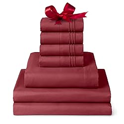 Mellanni Iconic Split King Sheet Set - 7-Piece Bed