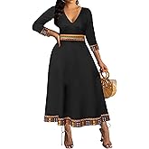 African Long Dresses for Women Elegant Church Dresses Print Maxi Dress High Waist Cocktail Bohemian Vintage Party Outfits