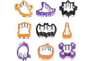 ETERSION Halloween Cookie Cutters 9 Pieces 2" to 3"