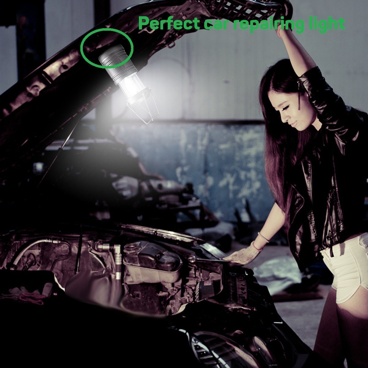 2 Pack Camping Lantern with 6 AA Batteries - Magnetic Base - NEW COB LED Technology Emits 500 Lumens- Collapsible, Waterproof, Shockproof LED Lantern with Detachable Handles by Letmy