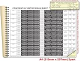 Cherry Printers Confidential Visitor Sign In Book Car Reg A4 50 Sets 20 Pack view 3