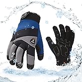 Vgo... -20℃/-4°F COLDPROOF,Winter Work Gloves, Oil Resistant, Water Resistant & Windproof Gloves(Black&Gray,SL7721FW)