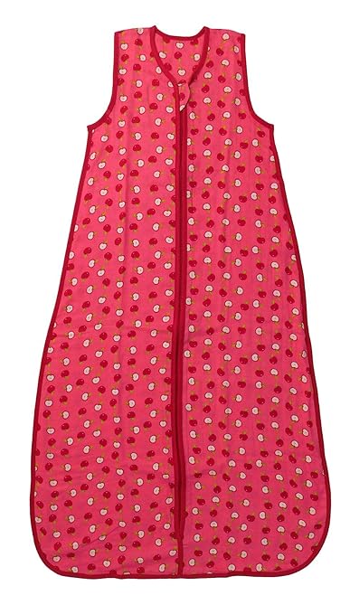 Schlummersack Kinderschlafsack Bambus-Musselin ungefüttert in 0.5 Tog - Äpfel - 3-6 Jahre / 130cm