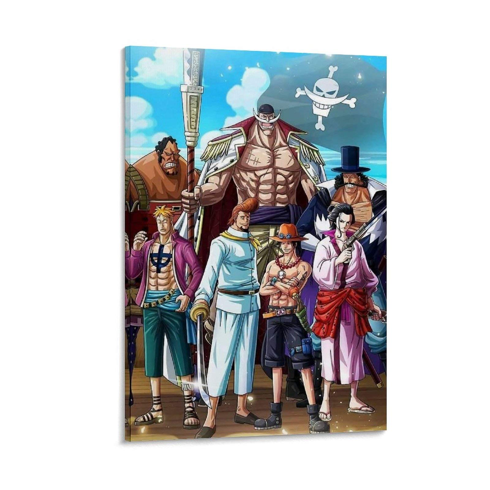 Room Decorative Anime Poster One Piece Jozu & Whitebeard & Thatch & Portgas D. Ace & Vista & Izo & M