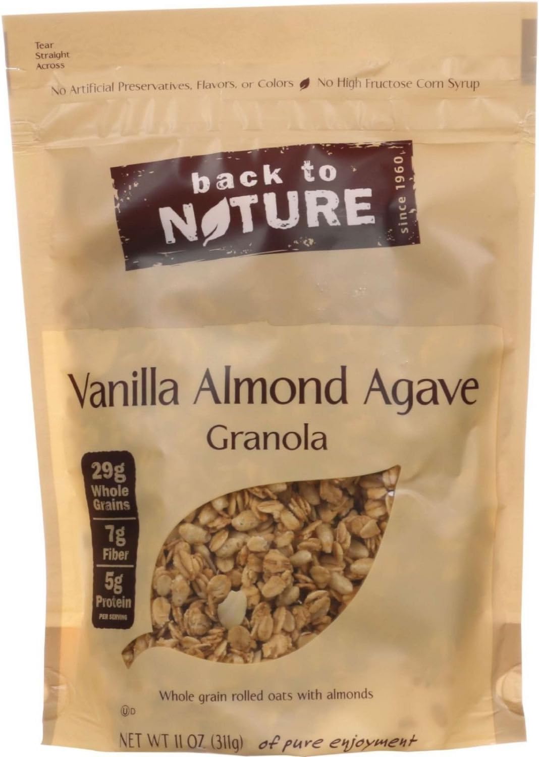 Back To Nature Granola Vanilla Almond Agave 11 oz
