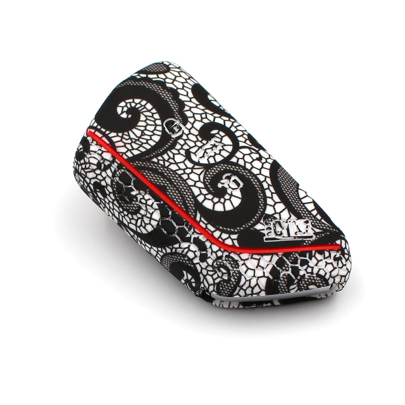 VF Key Case for 3-Button Car Key, Silicon Cover, Key Cover, Protective Cover (Abstract)