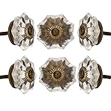 Perilla Home Set of 6 Crystal Knobs for Cabinet
