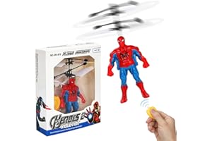 FIGALL Spider Toys Flying Toy Ball Infrared Induction RC Flying Ball Toy for Kids Birthday Gifts Cool LED Light Helicopter Flying Drone Indoor and Outdoor Games Toys for Boys Girls 6 7 8 9 10+ Year Old