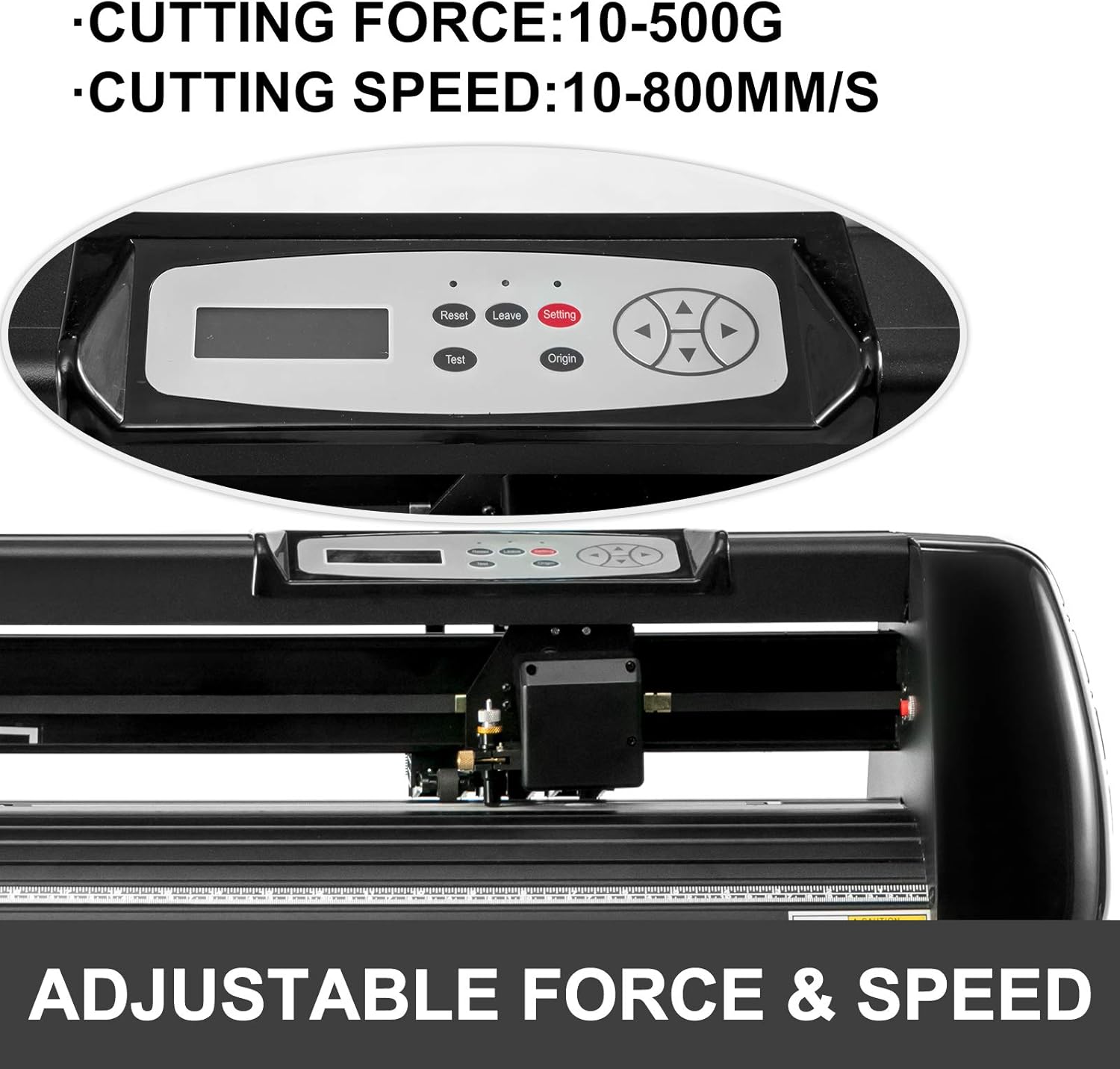 VEVOR Vinyl Cutter 34 Inch Vinyl Cutter Machine 870mm Paper Feed Vinyl Plotters with Floor Stand Vinyl Plotter Adjustable Speed for Sign Making: Electronics