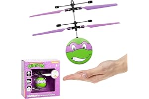 World Tech Toys Ninja Turtles Donatello Flying Toy – Motion Sensing Flying Ball with USB Charging - TMNT Licensed - Indoor/Outdoor Drone for Kids Ages 6+