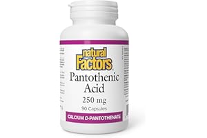 Natural Factors Pantothenic Acid 250 mg, 90 Capsules, Vitamin B5, Proudly Canadian