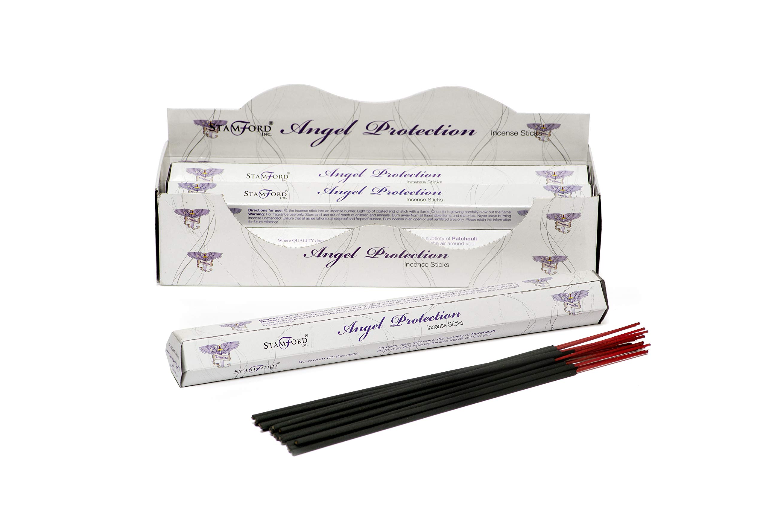 STAMFORD INC. 37836 Angel Protection Incense Sticks, 20 Sticks x 6 Packs