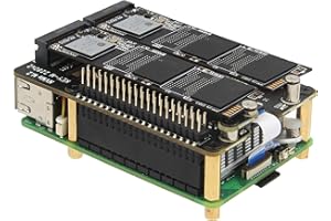Geekworm X1004 PCIe to Dual M.2 HAT NVMe 2280 SSD PCIe Peripheral Board for Raspberry Pi 5