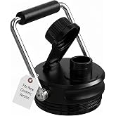 Jmoe USA Improved Jug Lid for RTIC Half Gallon and One Gallon Jugs | Replacement Lid With Upgraded Features, Better Cap, Rubber Grip, Steel Handle | Made of BPA Free Plastic (Fits Ceramic Version)