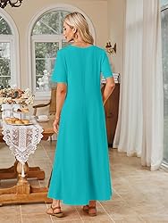 MEROKEETY Women's 2025 Summer Maxi Dress Casual