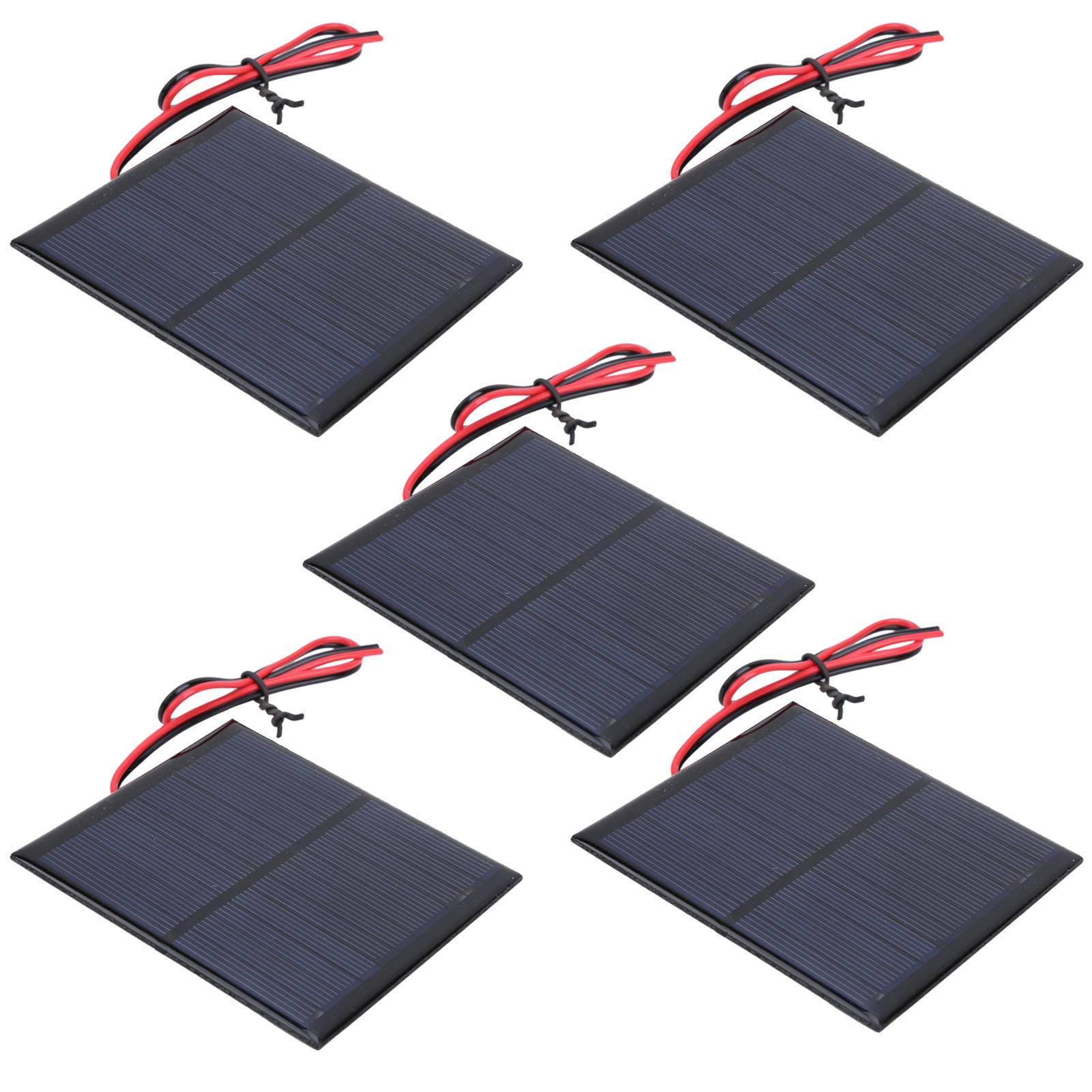Yctze 5Pcs Mini Solar Panel, 6V 2W Solar Panel, 136 x 110MM Mini Solar Cells, for solar mobile phone chargers