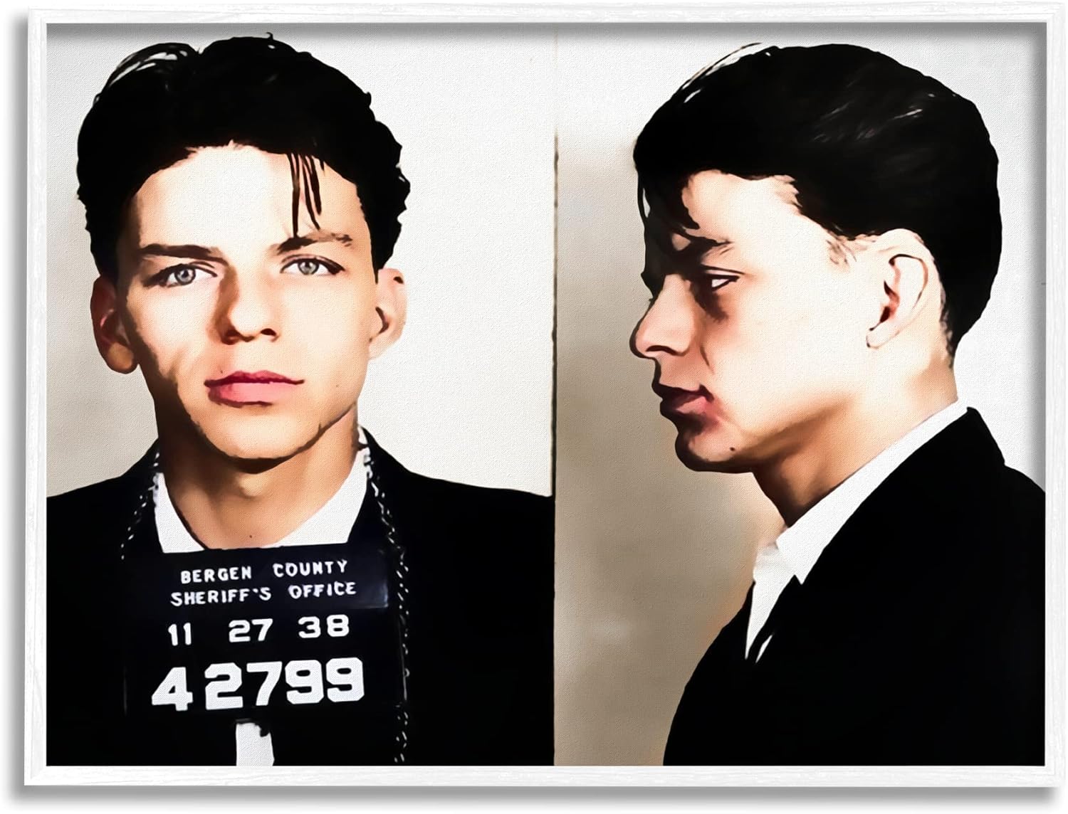 Photographs - Stupell Industries Frank Sinatra Mugshot Bergen County Jail Photography, Design by Daniel Sproul