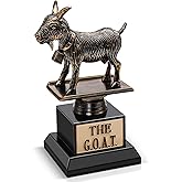 Flexzion The Goat Trophy Award - Greatest of All Time Funny Trophy for Adults, Engraved Plate with Statue, Unique Recognition