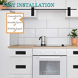 Probrico (2 Pack) Black Rectangular Recessed Flush