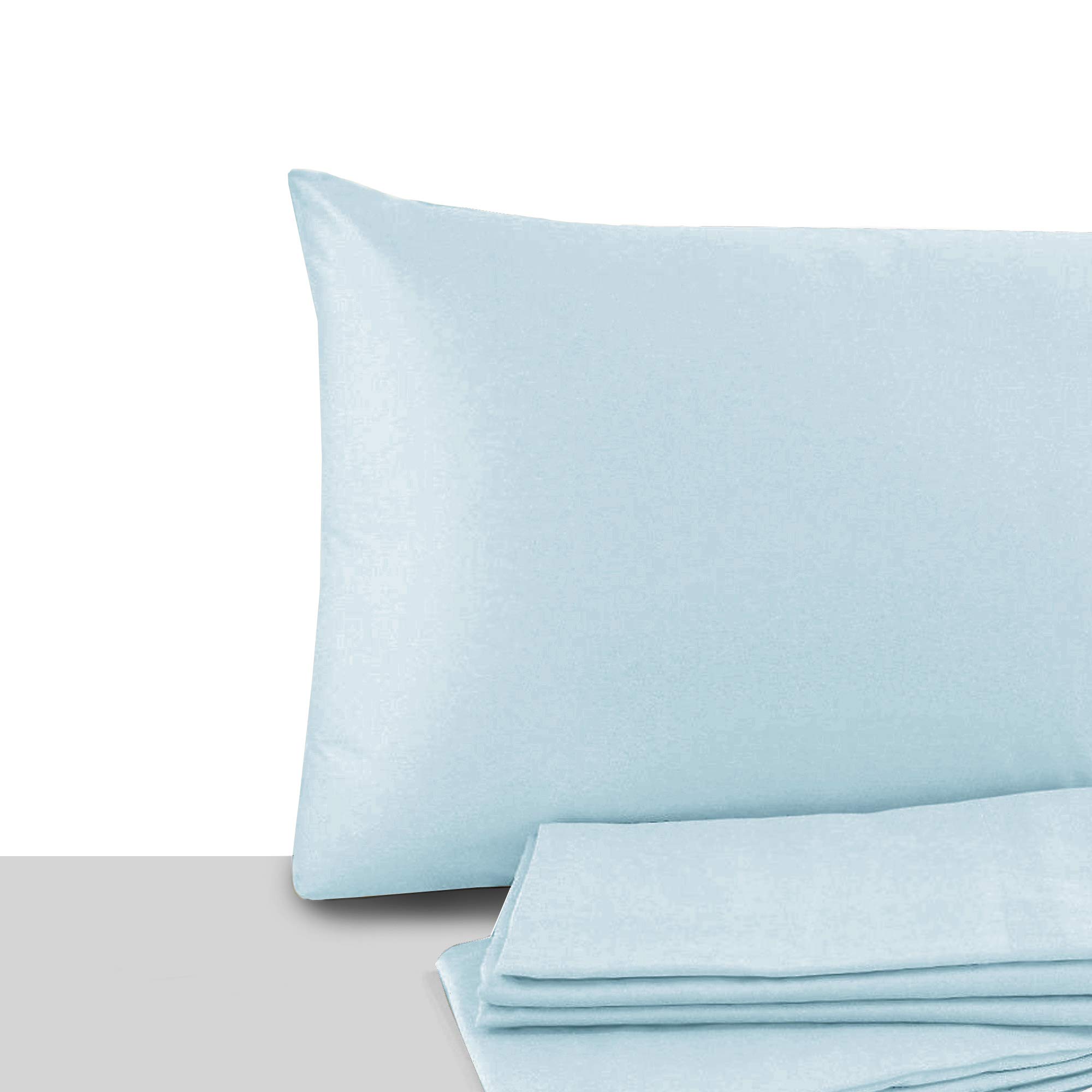 Giovanni Dolcinotti | Set of 2 Pillow Cases Double and Single Bed 80 x 80 cm - 100% Cotton - Made in Italy - Frozen Colour