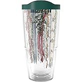 Tervis Christmas Holiday Garland Made in USA Double Walled Insulated Tumbler Travel Cup Keeps Drinks Cold & Hot, 24oz, Classic