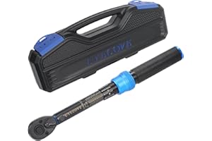 UYECOVE 1/4-Inch Drive Click Torque Wrench, Dual-Direction Click Professional Torque Wrench 20-240IN.LB/27.12-325.44N.M, Dual Range Scales Graduated in IN.LB and N.M, Blue