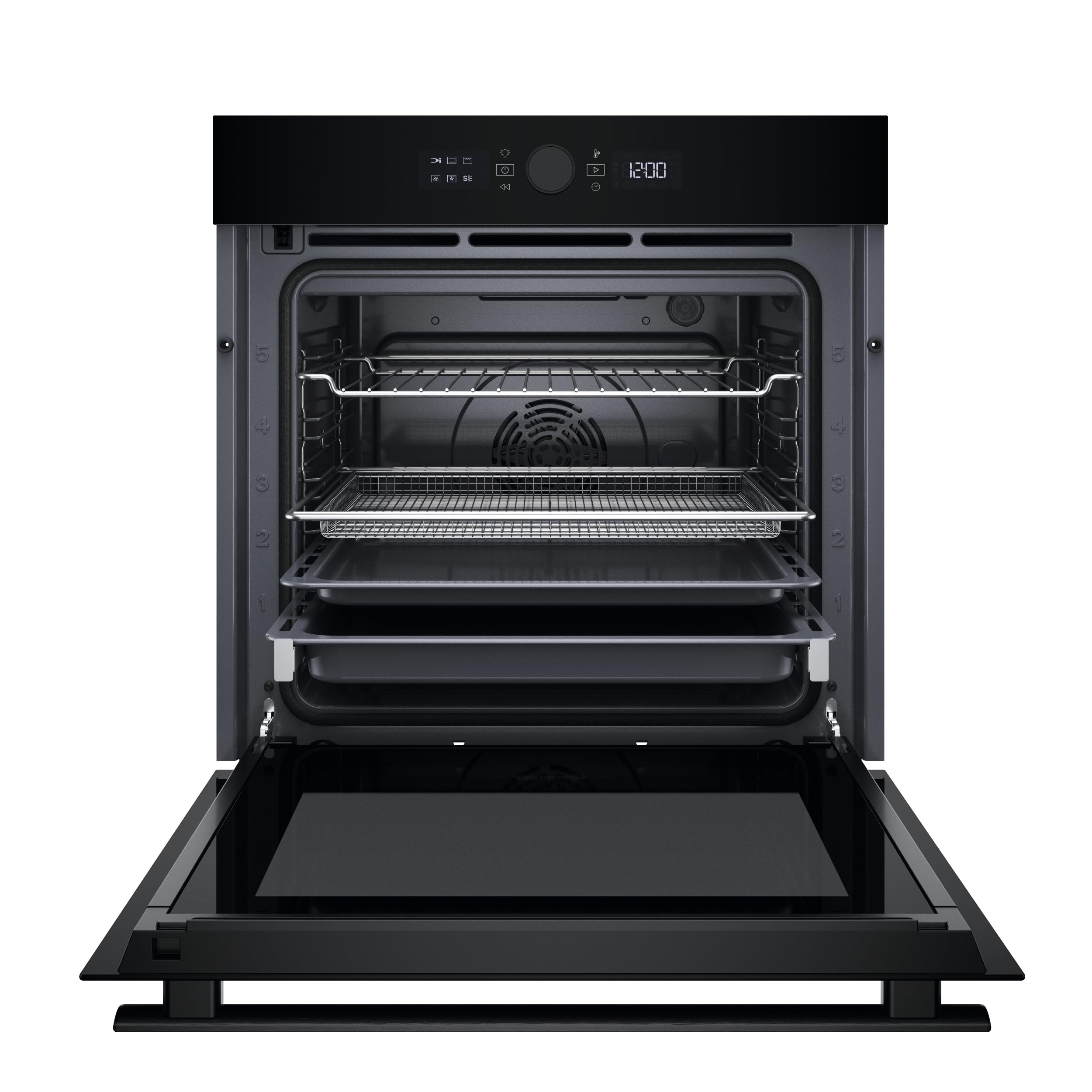 Bauknecht BBI4S8PM1SK Einbau-Heissluftbackofen/A+/ 73 l/Pyrolyse/SoftClose/AirFry Funktion inkl. Airfry-Tray/High Temp. Pizza Funktion/LCD Text-Display/Mono-Drehwähler/ 1x Teleskopauszug 8