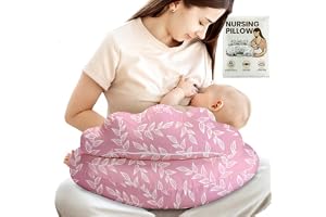 PILLANI Nursing Pillow, Breastfeeding Pillows for Enhanced Safety & Comfort for Mom & Baby, Removable Cotton Cover, Adjustable Waist Strap, Breastfeeding Essentials, Baby Registry Search
