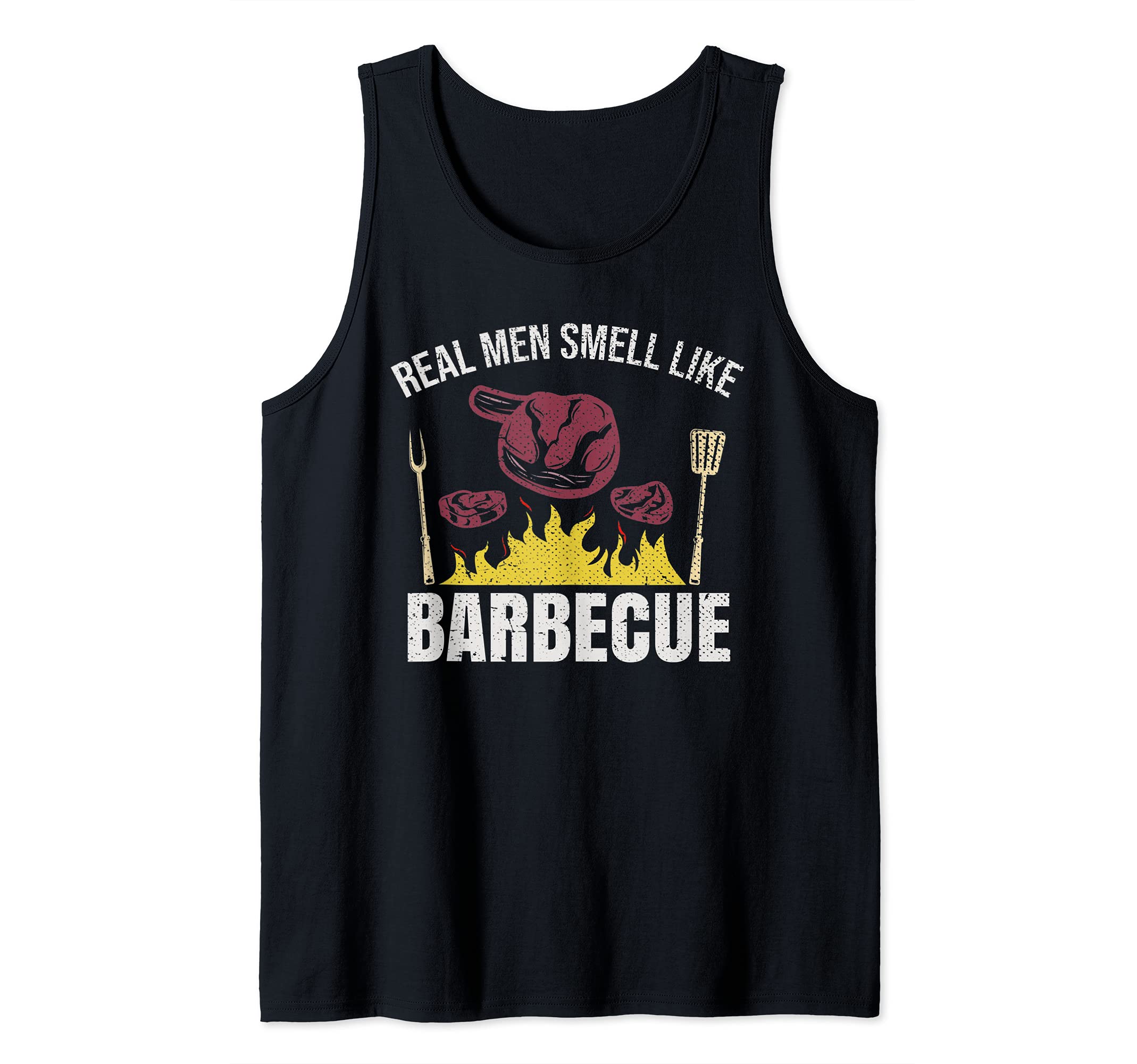 Smoking Meat Grilling Steak Funny BBQ Chef Men Barbecue Tank Top