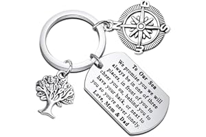 CYTING Inspirational Keychain To Our Son Keychain From Mom Dad For Graduation Anniversary Birthday Gift Long Distance Gift
