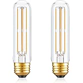 Dimmable E26 T10 LED Bulb Tube Light Bulbs 6W(60W Equivalent),Tubular Light Bulb Type T Long Thin Skinny Light Bulbs for Curi