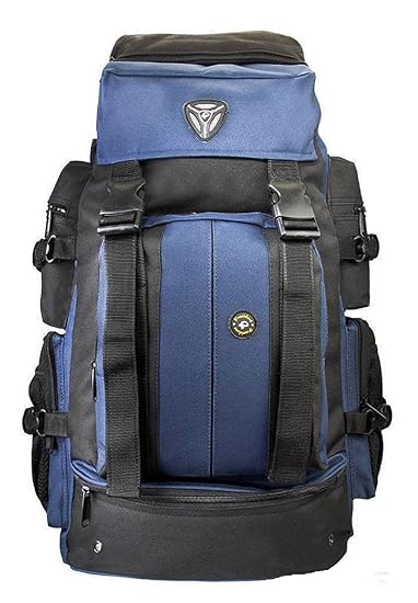 President Pyramid Polyester 35 Liters Black And Blue Hiking Bag